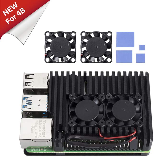 SunFounder NAS Kit for Raspberry Pi with Dual Fan