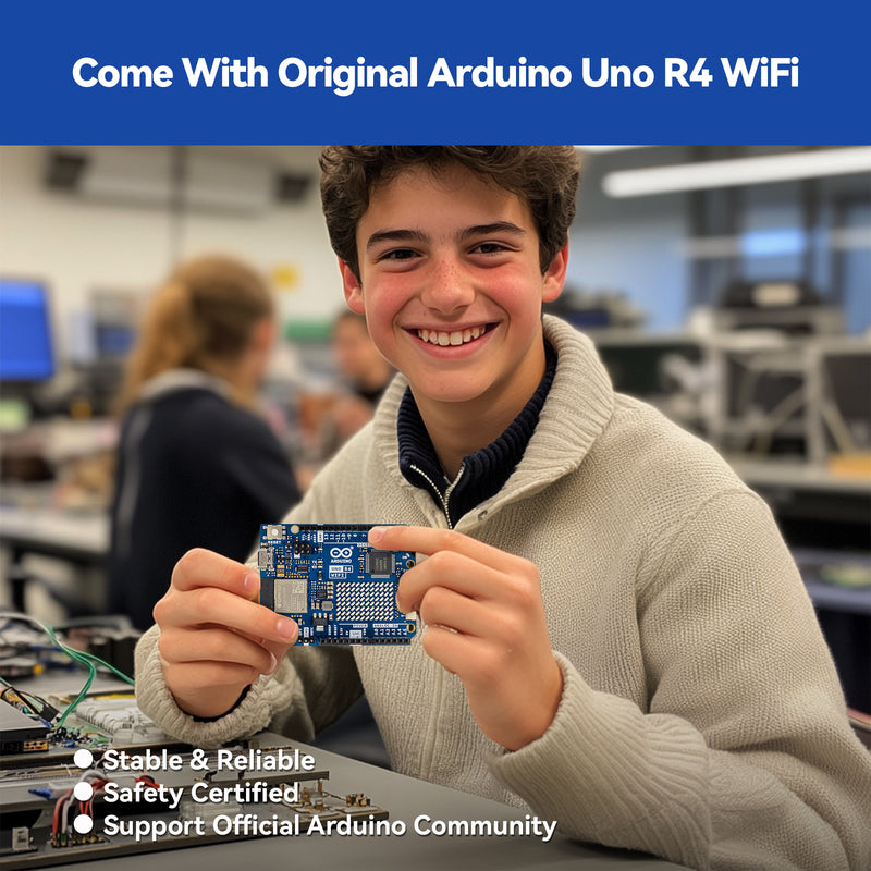 SunFounder Elite Explorer Kit with Original Arduino Uno R4 WiFi, RoHS Compliant, Online Tutorials & Video Courses for Beginners & Engineers - SunFounder