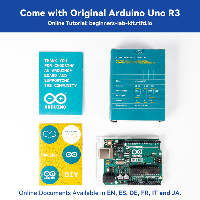 SunFounder Beginner's Lab Starter Kit with Original Arduino Uno R3 REV3 Board - SunFounder