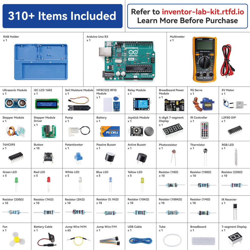 SunFounder Inventor Lab Starter Kit with Original Arduino Uno R3 - SunFounder