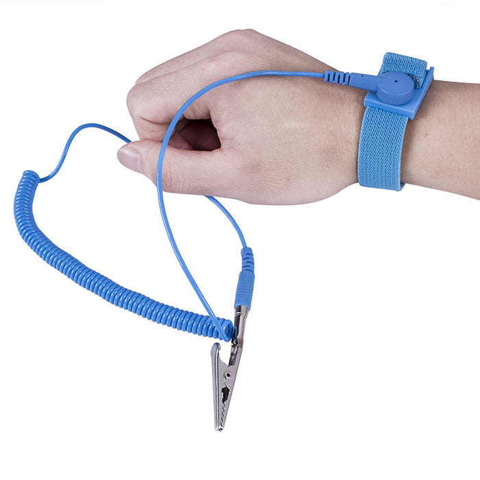 Anti Static Wrist Strap with Grounding Wire Adjustable Discharge Band(2 pack)