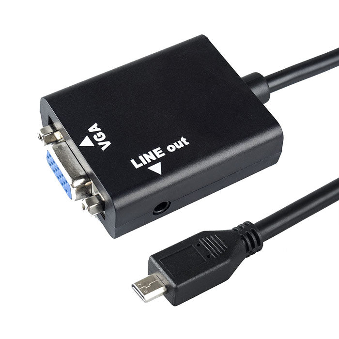 HDMI to VGA Video Adapter and 3.5mm Male/Male Stereo Cable - SunFounder